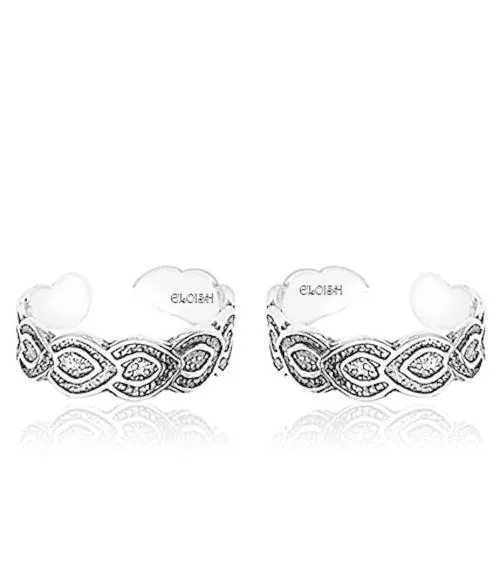 Buy Eloish Sterling Silver Pair of Beautiful Toe Rings Pair.Toe Rings
