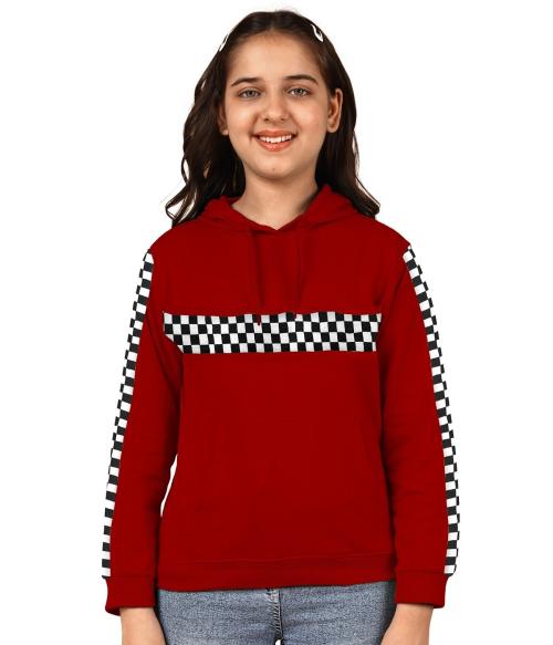 KYDA KIDS Girls Cotton Printed Sweatshirt with Hoodies Full Sleeve