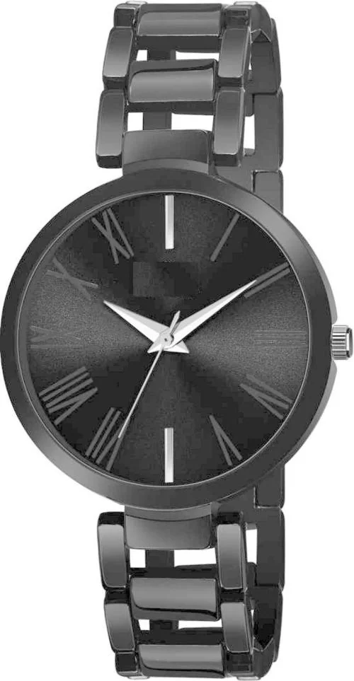 Watchstar Analog Black Dial Black Strap Watch For Women
