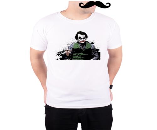 Mooch Wale Joker Art Dark Knight Heath Ledger White Quick-Dri T-shirt For Men - White, XL