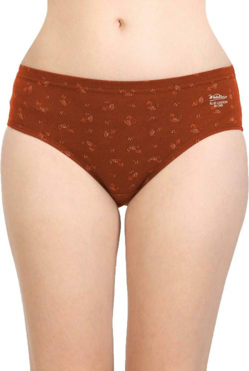 White Rose Gold Plain Pure Cotton Women Hipster Panty