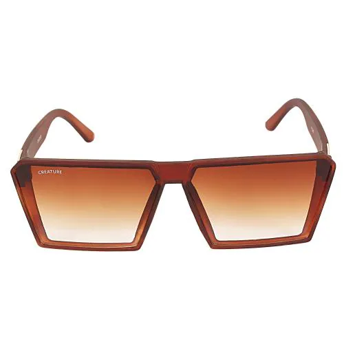 Creature Rectangular UV Protected Unisex Sunglasses (SUN-064-BRN)