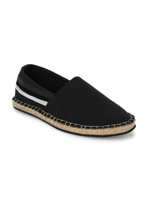 Kleat Men's Black Fabric Loafers