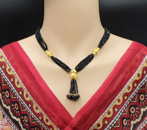 Soni Jewellery Maharashtrian Tanmaniya Wedding marathi Mani Mala Thushi Mangalsutra for Women