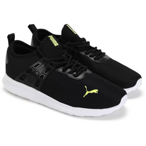 Puma Men's Sprinter Black-White-Yellow Burst Sports Shoe UK 8