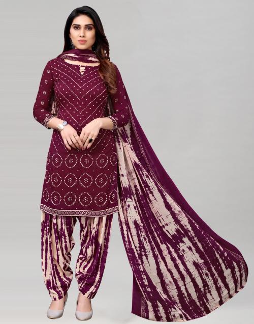 Siril Women's Crepe Black & Green Color Unstitiched Printed Salwar Suit Dress Material