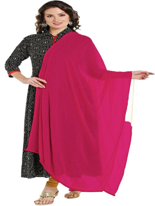 DUPATTA FASHION Chiffon Solid Women Dupatta ()