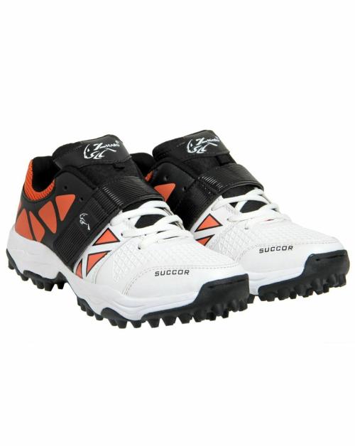 Zigaro Succor White-Orange Rubber Shoes For Men