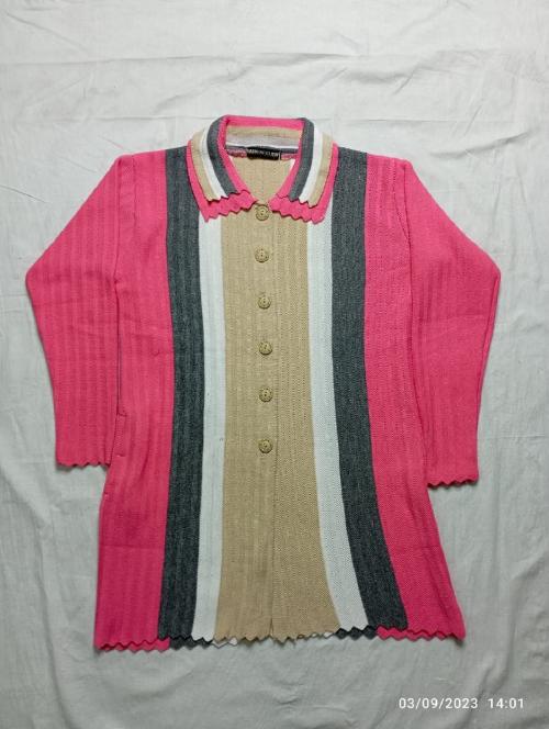 CLAPTON FULL SLEEVE CREW SWEATER FOR WOMEN ( COLOR - PINK )