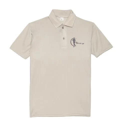 Gear Up Grey Dry Fit Collar Sports T - Shirt