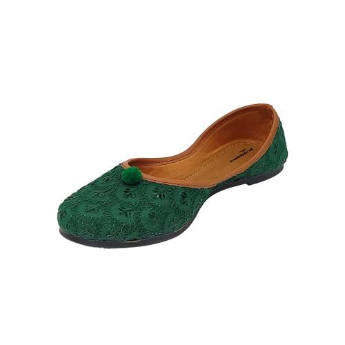 Catbird Women's Traditional Punjabi Juttis Mojari Ethnic Shoes