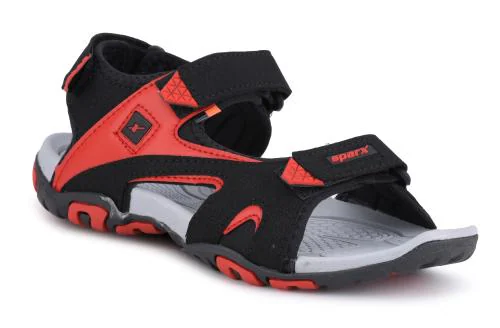 Sparx Men SS-453 Black Red Floater Sandals