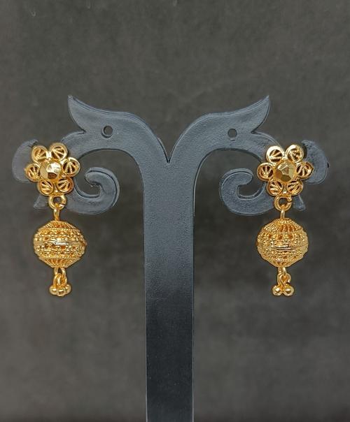 MANVEER ENTERPRISE 1 Gram Gold Earrings German Silver Tops Top Earring Jhumki Jhumkas Jumka Studs