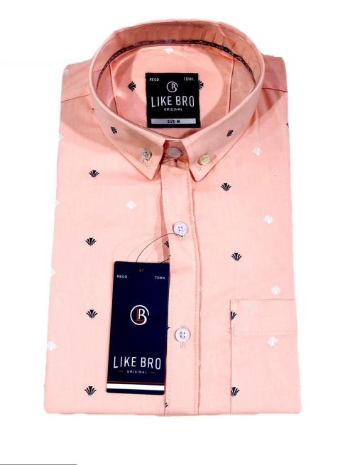 LikeBro Men's Regular Fit Full Sleeve Cotton Printed Shirt