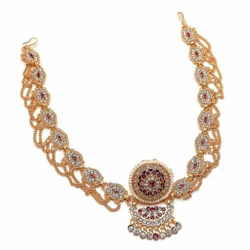 Lovemetz borla rakhri tika Fashion Design Rajasthani Matha Patti Polki Stone Indian Jewellry for Women Girls