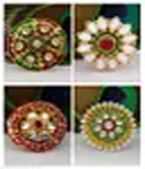 RIYA HANDICRAFT JEWELLERY Women Rings-17-Size-Adjustable-Colour-Multicolor