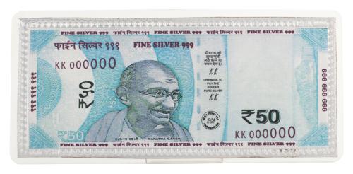 Rajoria Jewels Guaranteed 990 Pure Silver 50 Colored Card for Gifting, Silver Card for Gift