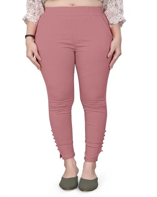 Buy MANIX Women's Cotton Stretchable Pants With Both Side Pockets (Peach) -  Size: 7X-Large Online at Best Prices in India - JioMart.