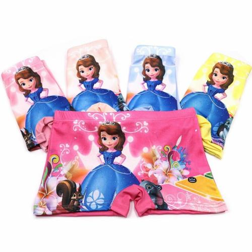 APEXAENTERPRISE Girl's Pincess Boyshort Panties Toddler Character Kids Series Baby Underwear Little Girls' Cotton Boyshort Panties (Pack of 5)(5-6Y)