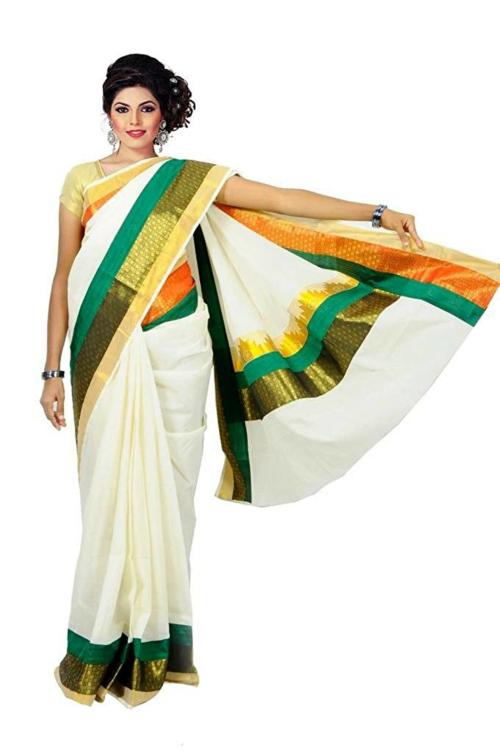 Fashionkiosks Women Cotton Kerala Mundu Set