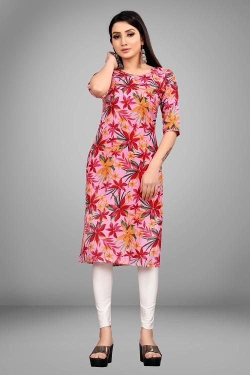 Chahat Fab Women Multicolor Printed Cotton Blend Single Kurtas | kurta | kurta women | kurta for women | kurtas