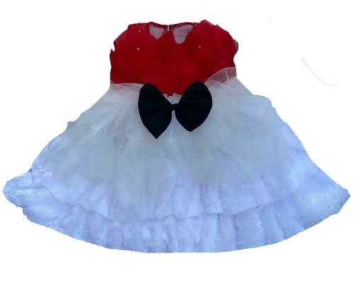 Aglare Baby-Girls White Animal Print Dresses