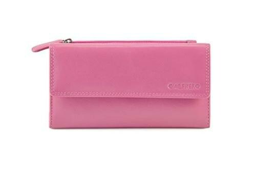 Calfnero Women Pink Genuine Leather Wallet