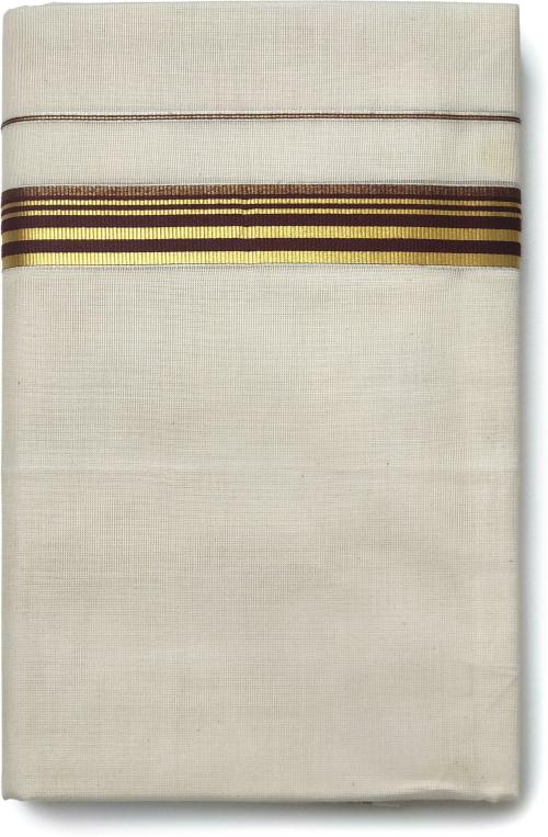 VAIRAVAA TEX Fabrics Men Dark Maroon Solid Pure Cotton Dhoti