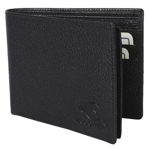 Moochief Men Black Leather Wallet With Hidden Compartment