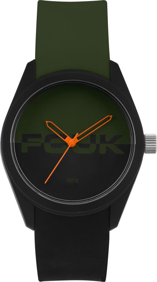 Fcuk Analog Multicolor Dial Green Strap Watch For Men And Women