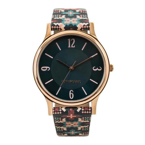 Chumbak Analog Black Dial Multicolor Strap Watch For Women