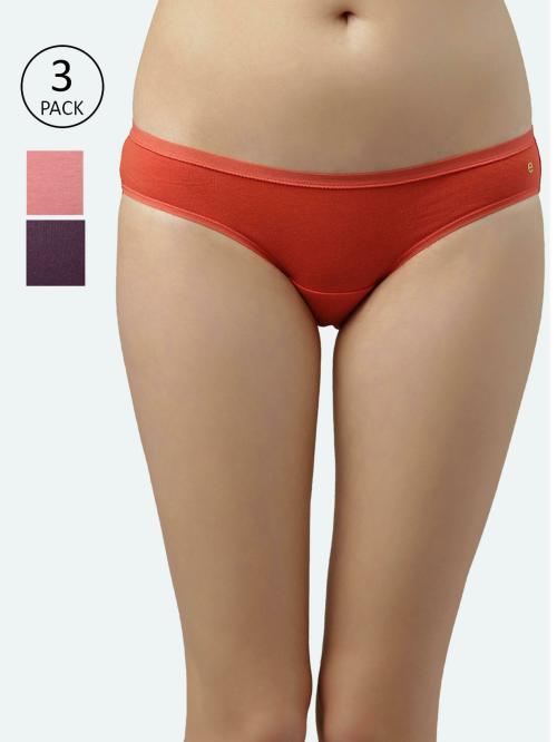 Enamor CB01 Full Coverage Low Waist Stretch Cotton Bikini Panty with Antimicrobial and Stain Release Finish