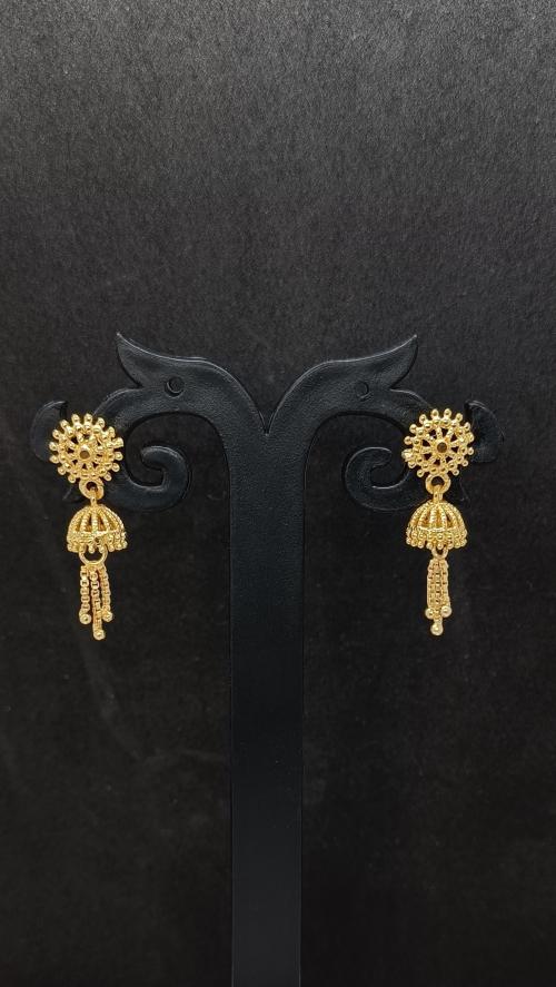 MANVEER ENTERPRISE 1 Gram Gold Earrings German Silver Tops Top Earring Jhumki Jhumkas Jumka Studs