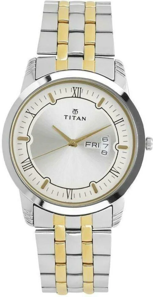 Titan Silver Dial Multi-color Strap Analog Watch For Men - (1774BM01)