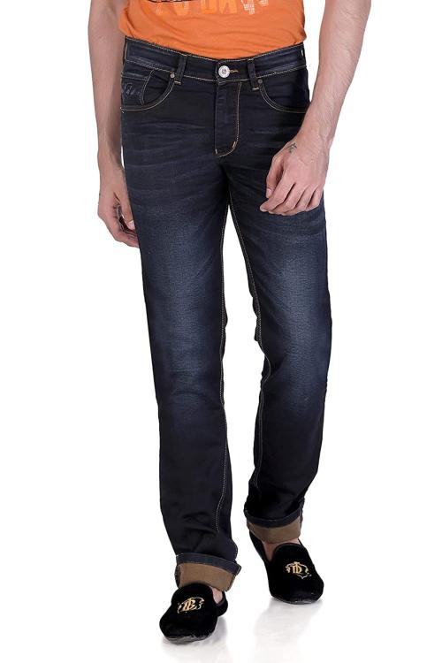 Buy FLAGS Mens Brown Faded Cotton Slim Fit Jeans Online at Best Prices