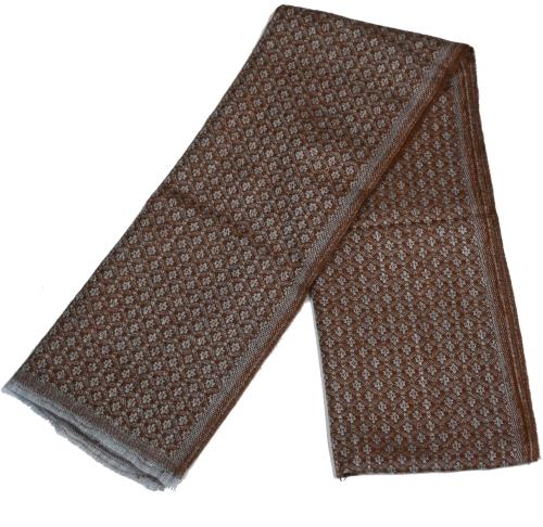 V Vrinde Men Blue Self Design Pure Wool Muffler