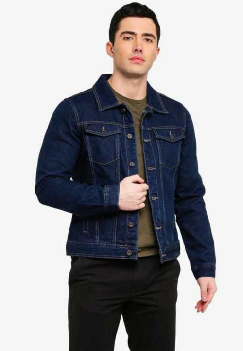 Klizen Men Blue Solid Denim Full Sleeve Jacket - JioMart
