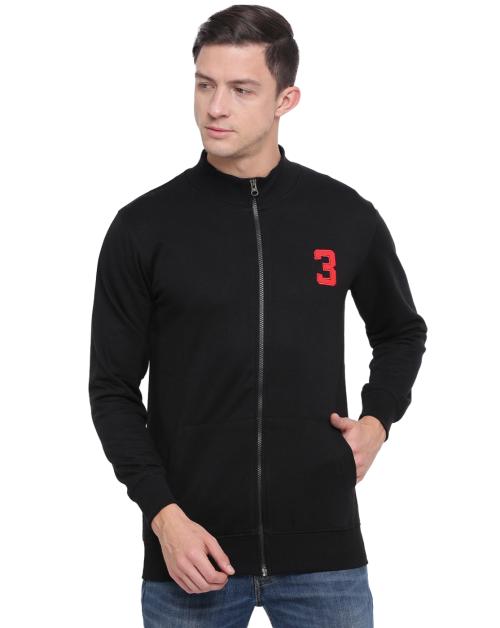 Mens Solid Long Sleeve Hi-Neck Jacket