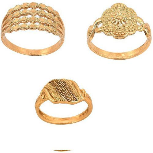 Buy Handicraft Kottage Gold Plated Rings Combo for Women Metal Gold