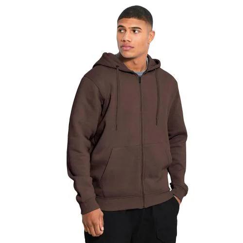 FUNKY MONKEY Men's Zipper Hoodie/Plain Cottonblend Hooded Sweatshirt