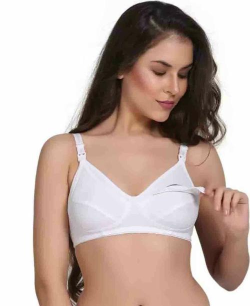 ogimi - ohh Give me Women's Maternity Nursing Bra Cotton Non Padded Non-Wired (C, White, 36)