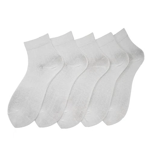 Buy Cotstyle White Solid Cotton Ankle Length Socks Free Size (pack of