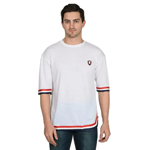 HIGHLANCE Men's Cotton Solid Round Neck Loose Fit Oversized T-Shirt|Oversized Cotton blend Half Sleeve T-Shirt for Men's|Men's Oversized Cotton blend Half Sleeve Drop Shoulder Tshirt