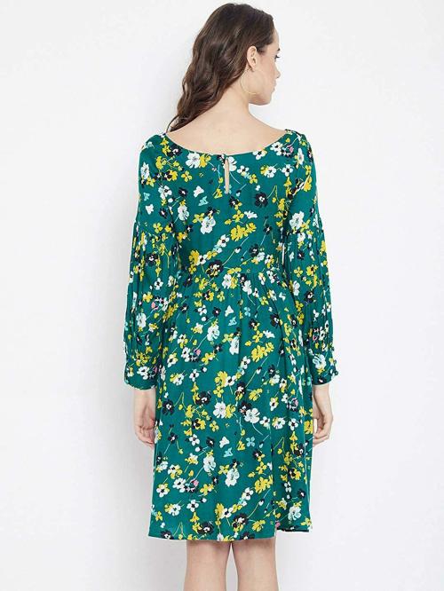 PANIT Women Green Rayon Dresses