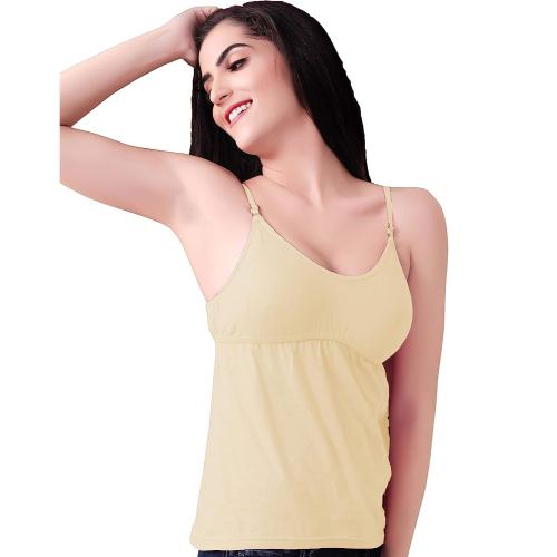 Mythili Womens/Girls Cotton Double Layered Seamless Bra Slip Camisole
