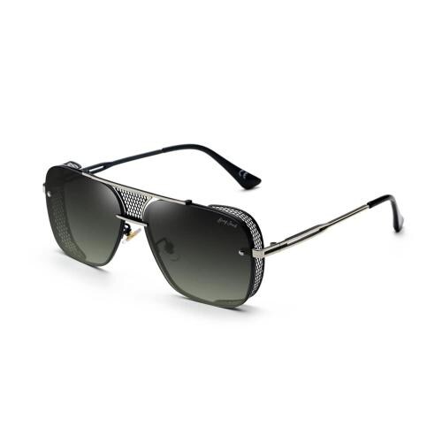 Grey Jack Gradient Green Square Steampunk Sunglasses For Men And Women - S28037