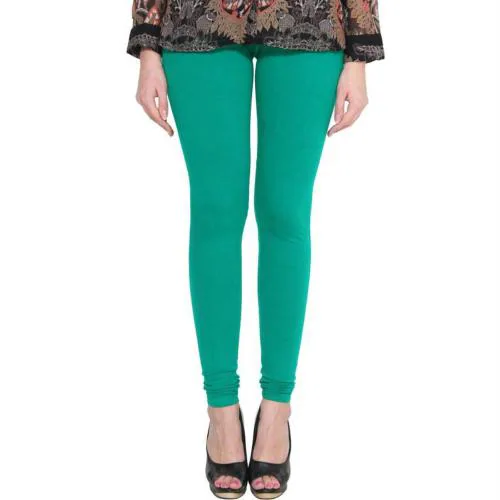 Flexica Women Green Cotton Lycra Leggings l Leggings l Palazzo l Women and Girls l Western Wear l Fashion