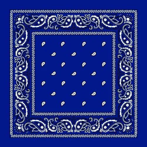 Unisex Cotton Bandana/Head Wrap/ Wristband/ Face Cover/Handkerchief for Men and Women BLUE