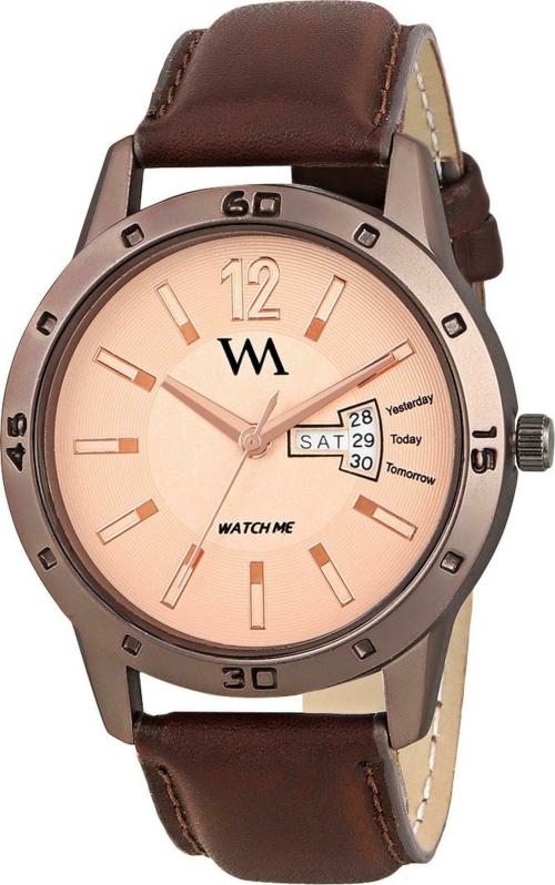 WM Analog Bronze Dial Brown Strap Watch for Men (DDWM-034) - Pack of 1 Analog Watch