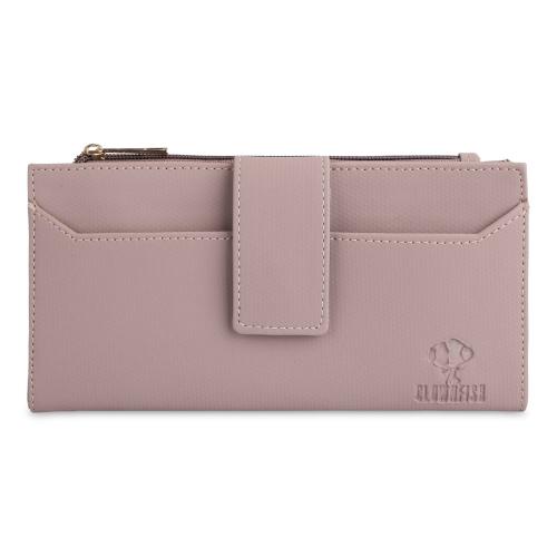 The Clownfish Krizia Dark Peach Pvc Wallet Clutch For Women